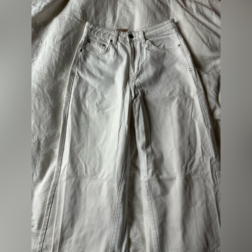 Ksubi White Wide Leg High Waisted Jeans